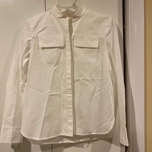 Tory Burch White Long Sleeve Button-up